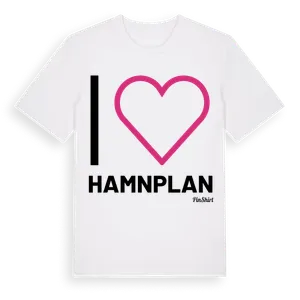 Jag älskar Hamnplan t-shirt stort tryck – ekologisk bomull t-shirt från Pinshirt