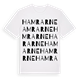 White t-shirt med Hamrarne ordlek t-shirt