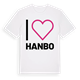 White t-shirt med Jag älskar Hanbo t-shirt stort tryck