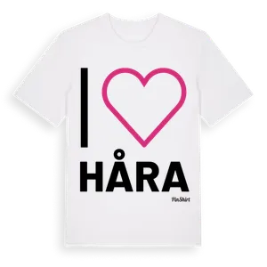 Jag älskar Håra t-shirt stort tryck – ekologisk bomull t-shirt från Pinshirt