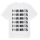 White t-shirt med Harbonäs ordlek t-shirt