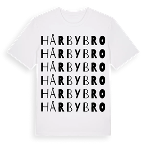 Hårby bro ordlek t-shirt – ekologisk bomull t-shirt från Pinshirt