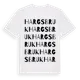 White t-shirt med Hargs Bruk ordlek t-shirt