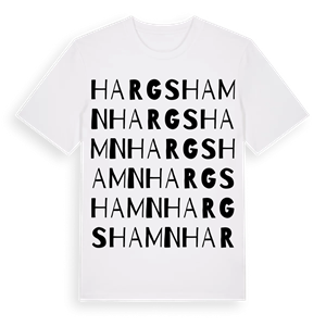 Hargshamn ordlek t-shirt – ekologisk bomull t-shirt från Pinshirt