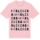 Pink Cotton t-shirt med Härkeberga ordlek t-shirt