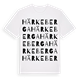 White t-shirt med Härkeberga ordlek t-shirt