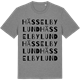 Mid Heather Gray t-shirt med Hässelbylund ordlek t-shirt