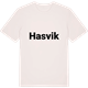 Vintage White t-shirt med Hasvik fetstil t-shirt