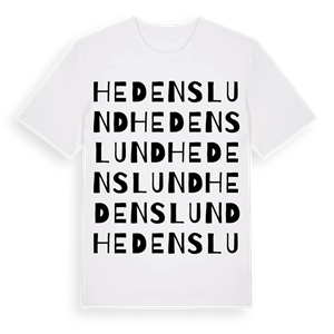 Hedenslund ordlek t-shirt – ekologisk bomull t-shirt från Pinshirt