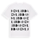White t-shirt med Hemlunda ordlek t-shirt