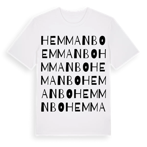 Hemmanbo ordlek t-shirt – ekologisk bomull t-shirt från Pinshirt