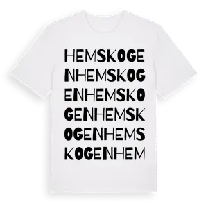 Hemskogen ordlek t-shirt – ekologisk bomull t-shirt från Pinshirt
