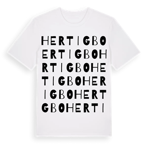 Hertigbo ordlek t-shirt – ekologisk bomull t-shirt från Pinshirt