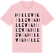 Pink Cotton t-shirt med Hillevik ordlek t-shirt