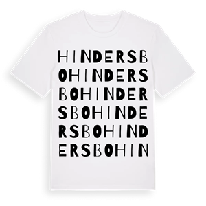 Hindersbo ordlek t-shirt – ekologisk bomull t-shirt från Pinshirt