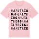 Pink Cotton t-shirt med Hjältberga ordlek t-shirt