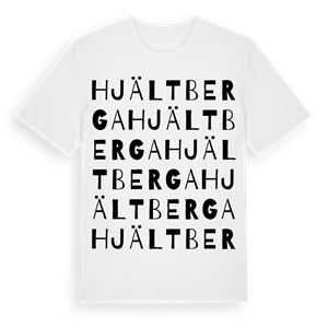 Hjältberga ordlek t-shirt – ekologisk bomull t-shirt från Pinshirt