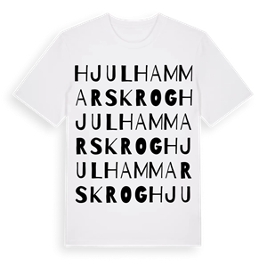 Hjulhammarskrog ordlek t-shirt – ekologisk bomull t-shirt från Pinshirt