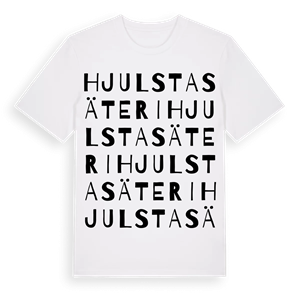 Hjulsta säteri ordlek t-shirt – ekologisk bomull t-shirt från Pinshirt