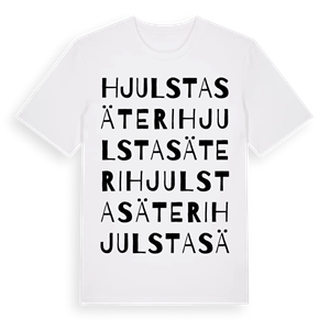 Hjulsta säteri ordlek t-shirt – ekologisk bomull t-shirt från Pinshirt