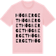 Pink Cotton t-shirt med Högberget ordlek t-shirt