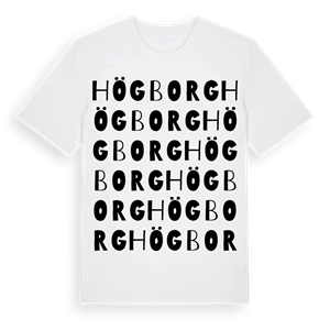 Högborg ordlek t-shirt – ekologisk bomull t-shirt från Pinshirt