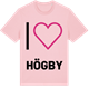 Pink Cotton t-shirt med Jag älskar Högby t-shirt stort tryck