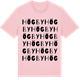 Pink Cotton t-shirt med Högby ordlek t-shirt