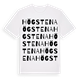 White t-shirt med Högstena ordlek t-shirt