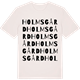Vintage White t-shirt med Holms gård ordlek t-shirt