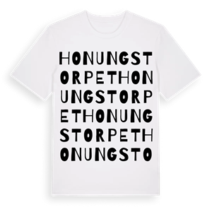 Honungstorpet ordlek t-shirt – ekologisk bomull t-shirt från Pinshirt