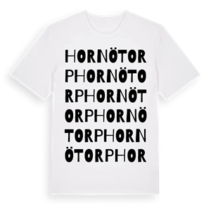 Hornö torp ordlek t-shirt – ekologisk bomull t-shirt från Pinshirt