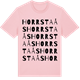 Pink Cotton t-shirt med Horrsta ås ordlek t-shirt