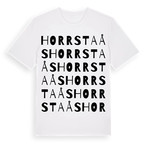 Horrsta ås ordlek t-shirt – ekologisk bomull t-shirt från Pinshirt