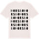 Vintage White t-shirt med Horsbo ordlek t-shirt