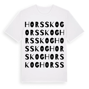 Horsskog ordlek t-shirt – ekologisk bomull t-shirt från Pinshirt