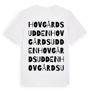 Hovgårdsudden ordlek t-shirt – ekologisk bomull t-shirt från Pinshirt