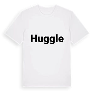 Huggle fetstil t-shirt – ekologisk bomull t-shirt från Pinshirt