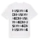 White t-shirt med Husbyhagen ordlek t-shirt