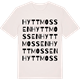 Vintage White t-shirt med Hyttmossen ordlek t-shirt