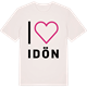 Vintage White t-shirt med Jag älskar Idön t-shirt stort tryck