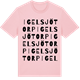 Pink Cotton t-shirt med Igelsjötorp ordlek t-shirt