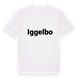 White t-shirt med Iggelbo fetstil t-shirt