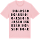 Pink Cotton t-shirt med Ingarsbo ordlek t-shirt