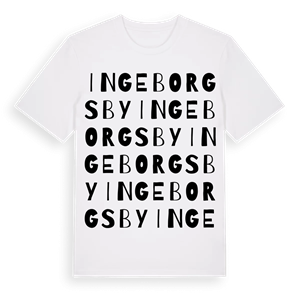 Ingeborgsby ordlek t-shirt – ekologisk bomull t-shirt från Pinshirt