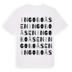 Ingoboåsen ordlek t-shirt – ekologisk bomull t-shirt från Pinshirt