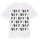 White t-shirt med Isby ordlek t-shirt