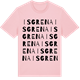 Pink Cotton t-shirt med Isgrena ordlek t-shirt