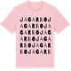 Pink Cotton t-shirt med Jagarbo ordlek t-shirt