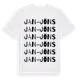 White t-shirt med Jan-Jöns ordlek t-shirt